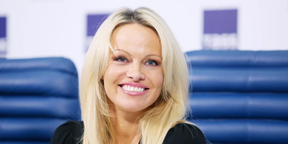 Pamela Anderson Turns Heads in a Pistachio Chiffon Skirt at