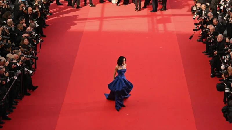 Demi Moore Shines in Blue After Bold Hair Transformation at Cannes – See the Stunning Photos